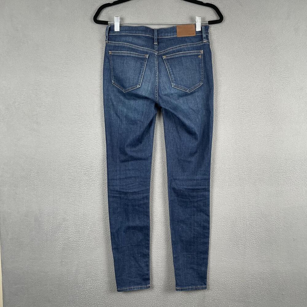 Madewell Jeans Womens 25 Blue 8 Inch Skinny Stretch Denim Mid Rise Ankle - Picture 2 of 13